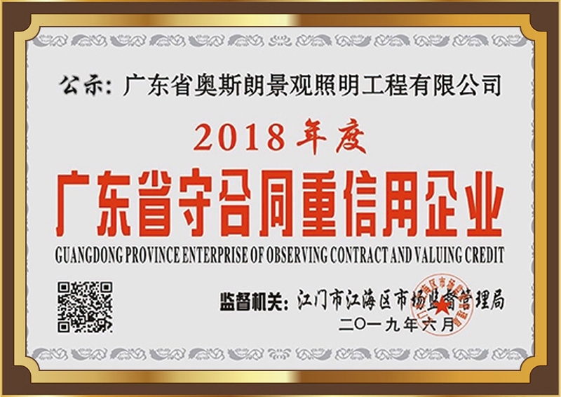 重合同守信用企业